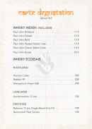 Menu Baranaan - Les whiskies