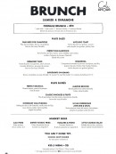 Menu Cali Uptown - Menu brunch