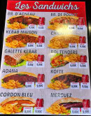 Menu Délicieux Istanbul - Les sandwichs