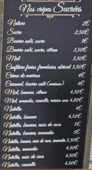 Menu La Droguerie - Les crêpes sucrées