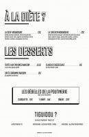 Menu La Poutinerie - Les desserts 