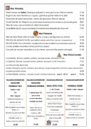 Menu Le Café de l'Est - Les viandes, les formules...