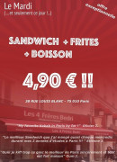 Menu Les 4 frères Bedri - Le menu sandwich