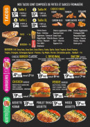 Menu Nawab kebab - Tacos, burgers et assiettes