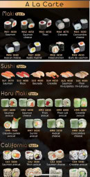 Menu Potala - Les makis, sushis, californias, ...