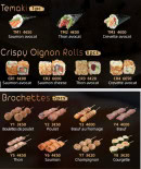 Menu Potala - Les temakis, brochettes, ...