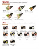 Menu Sushi Rama - Les temakis et makis