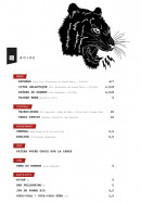 Menu Tiger Tiger - Les boissons