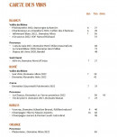 Menu Valma - Carte des vins