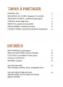 Menu Valma - Tapas à partager et entrées