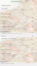 Menu African Kitchen Paris - Les cocktails 