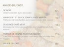 Menu African Kitchen Paris - Les amuses bouche
