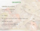 Menu African Kitchen Paris - Les desserts 