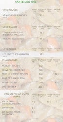 Menu African Kitchen Paris - Les vins et champagnes 