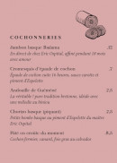 Menu Brasserie Rosie - Les entrées