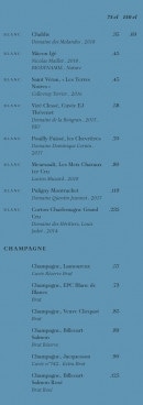 Menu Brasserie Rosie - Les vins blancs et champagnes