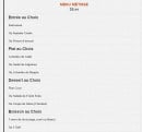 Menu Caffe Creole -  Les menus métisse 