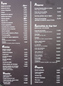 Menu Celeste caffey - Les entrées, tapas et desserts, ...