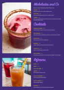 Menu Chulita - Micheladas, cocktails et refrescos