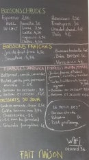 Menu Coffee Spoune - Boissons, formules, desserts,....