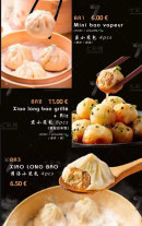 Menu Donburi ramen - Mini bao vapeur, xiao long bao grillé et xiao long bao