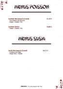 Menu Kinnosuzu - Les menus poisson et le menu sushi