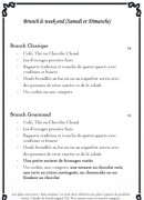 Menu Le café des chats - Le brunch