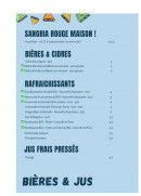 Menu Les Bariolés de Maud - Les bières et jus