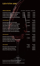 Menu Meilleur Coco ThaÏ - Les vins