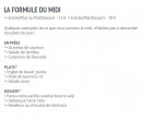 Menu Panamé - La formule du midi