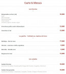 Menu Santa Carne - Les entrées, grillades et salades
