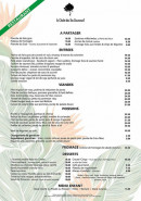 Menu Chalet des îles Dausmesnil - A partager, entrées, viandes,...