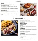 Menu Hippopotamus - Les viandes et incontournables