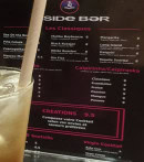 Menu Inside bar - Extrait de la carte