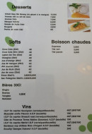 Menu Kin Kin - Les desserts, softs et vins, ...