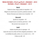 Menu L'Auberge Aveyronnaise - Exemple de menu