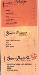 Menu La Marguerite - Les planches à partager , bières pression et bières bouteilles