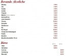 Menu La Stella - Les boissons 