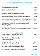 Menu Le 12ème Cru - Les gourmandiges et glaces