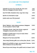 Menu Le 12ème Cru - Les entrées et plats