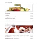 Menu Le 68 - les fromages et desserts