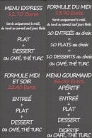 Menu Le Cheval de Troie - Les menus et formules