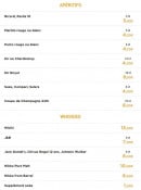 Menu Le globe - Les apéritifs et whiskies