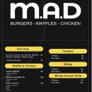 Menu Mad - Les hot dogs, waffles, burgers....