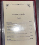 Menu Palace Grill - Les plats