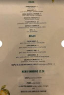 Menu Café d'Italie - Les dolce et gelati