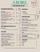 Menu Incubateur de Fraîcheur - A boire