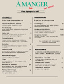 Menu Incubateur de Fraîcheur - A manger