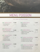 Menu Nems & Sushi - Menu poisson