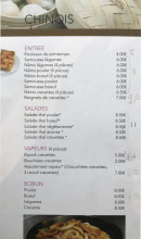 Menu Nems & Sushi - Chinois